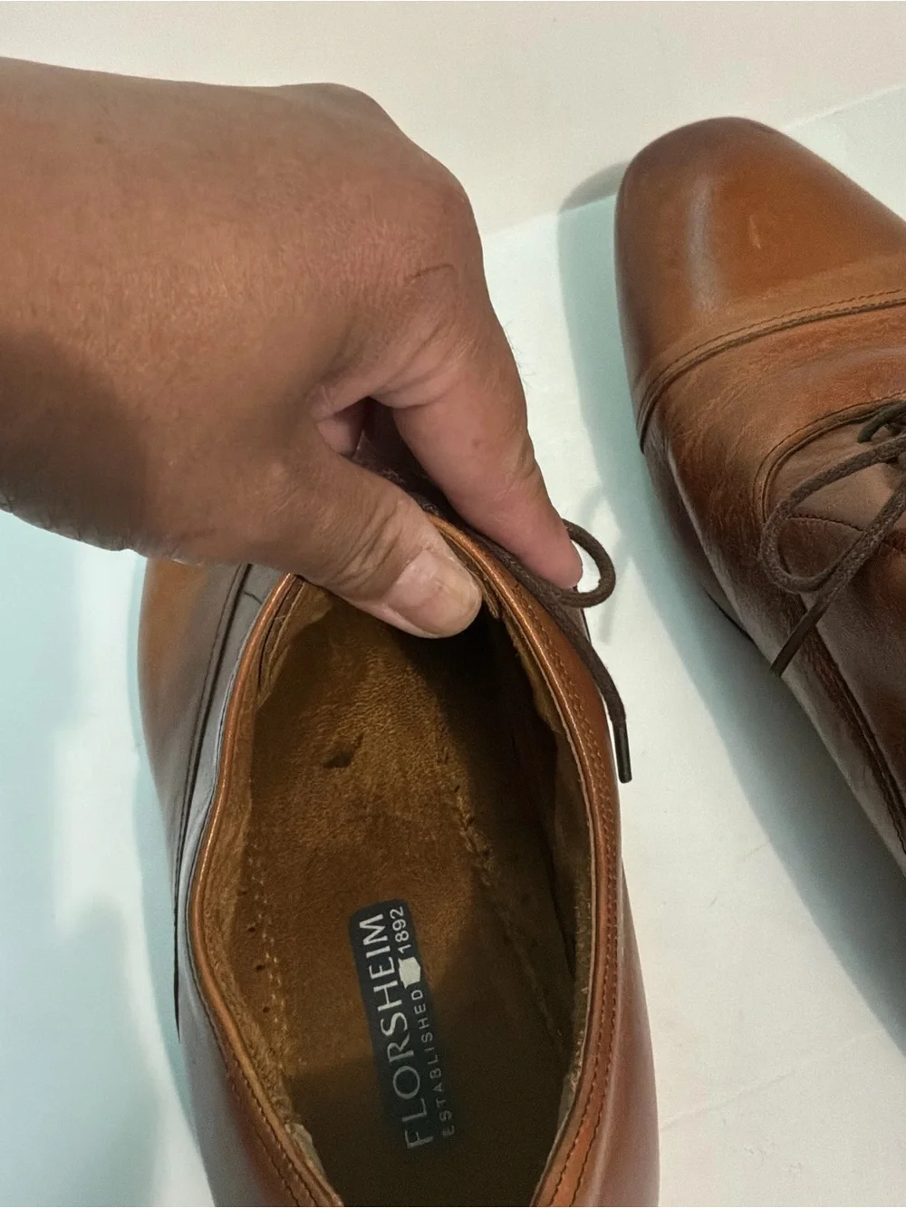Florsheim Francisco Cognac Cap-Toe Oxford  Memory Foam Mens